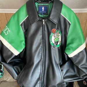 Boston Celtics Faux Leather jacket.